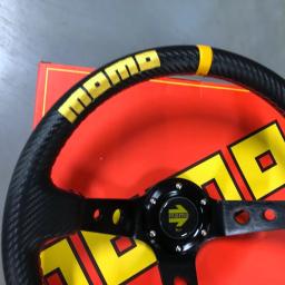 Universal drift 350mm momo corrida volante rally carro de couro carbono jdm volante volantes para vw honda toyota bmw - Image 2