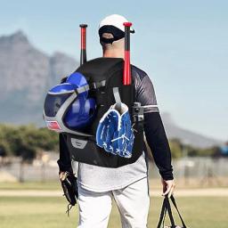 Saco de equipamento de beisebol saco de beisebol da juventude saco de taco de softball com compartimento de sapato & cerca gancho detém luvas de morcego capacetes engrenagem para - Image 3