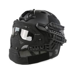 Capacete tático completo coberto com lente HD, Airsoft Paintball Sports Capacetes protetores, Capacete de segurança de tiro CS - Image 4