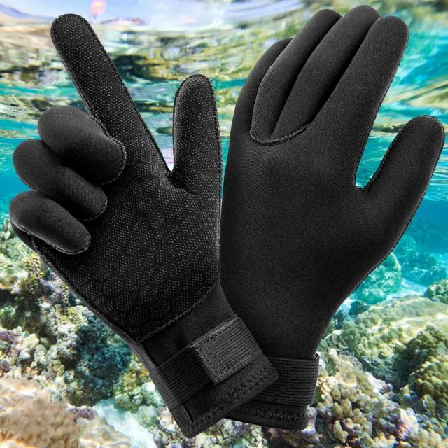 Luvas Neoprene Anti-Derrapantes Térmicas para Mergulho, Surf, Natação e Rafting - 3mm
