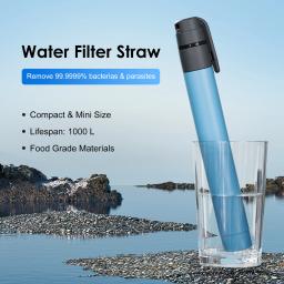 Outdoor Mini Water Filter Straw, Emergência portátil Sistema de filtragem de água para acampar e caminhar, purificador de água, 1-4pcs - Image 5