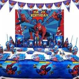 Spiderman Birthday Party Decoration for Kids, Balões, Suprimentos de Talheres, Banner Backdrop, Copos de Papel Descartáveis, Pratos, Presente Baby Boys - Image 6