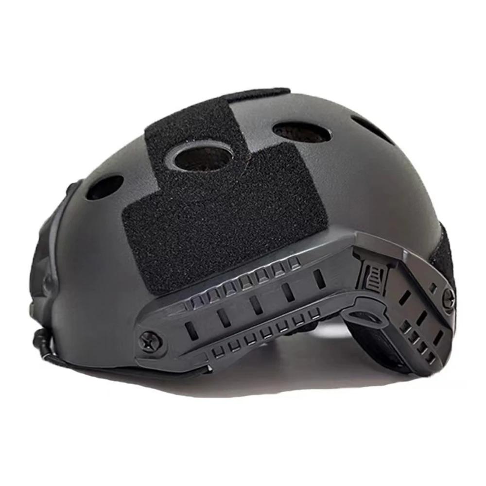 Capacete de proteção rápida militar, capacete ABS ajustável com trilhos laterais e montagem NVG, caça paintball, tiro CS Training - Image 1