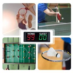 Portátil Mini Placar Eletrônico, 1.8 ", Display Digital LED, Controle Remoto, Fit para Basquete, Voleibol, Tênis, Boxe, Jogo - Image 4
