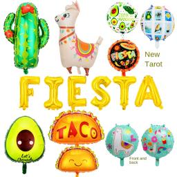 Festa mexicana havaiana tropical decorativa alpaca burrito cacto balão de alumínio - Image 1