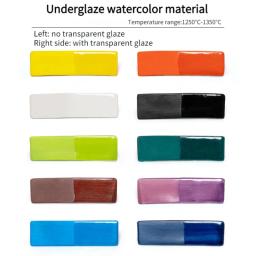 Tinta aquarela de cerâmica para arte DIY, ferramentas de pintura underglaze, pintura à mão profissional, segura, não tóxica, 12 cores, opcional, 25g - Image 4