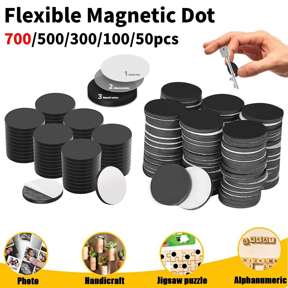 Ponto magnético flexível com apoio adesivo, Ponto magnético do círculo flexível, Alternativa auto-adesiva para ímãs, Folha de fita - Image 1