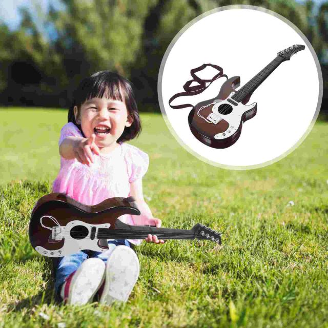 Guitarra Infantil Educativa de 4 Cordas - Brinquedo Musical para Crianças