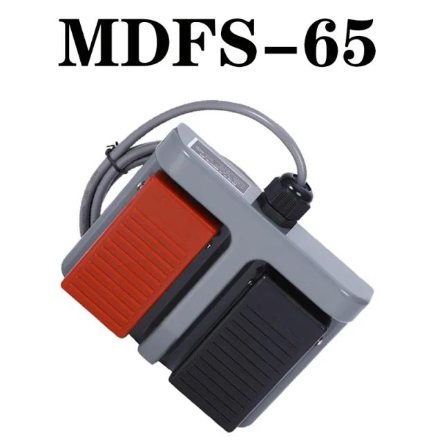 Interruptor de Pedal Duplo MDFS-65 Auto-Reset com Fio 3A 220V Ideal para Controle de Equipamentos