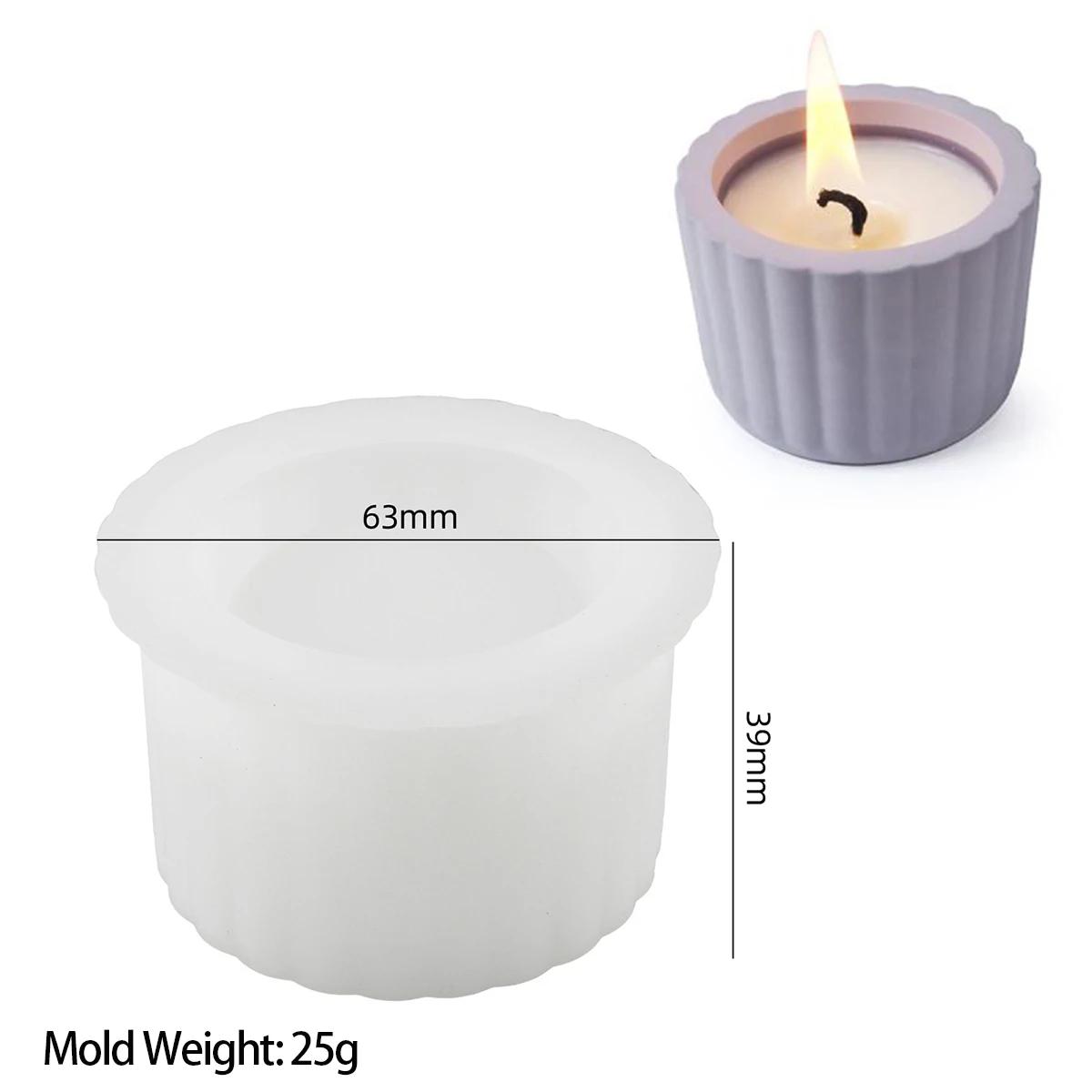 Rodada Gesso Vela De Silicone Copo, DIY Flowerpot, Frasco De Armazenamento, Molde De Cerâmica De Cimento, Fabricação De Concreto, Artesanato Suprimentos - Image 1