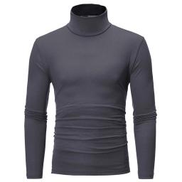 Roupa interior térmica topos roupas de inverno dos homens camisa térmica outono inverno collants alta pescoço fino ajuste manga longa camiseta - Image 3