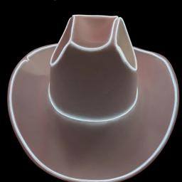 Luz incrível led chapéu de cowboy piscando el fio chapéu led piscando luzes blinky chapéu cowgirl led chapéu de noiva natal casamento - Image 3