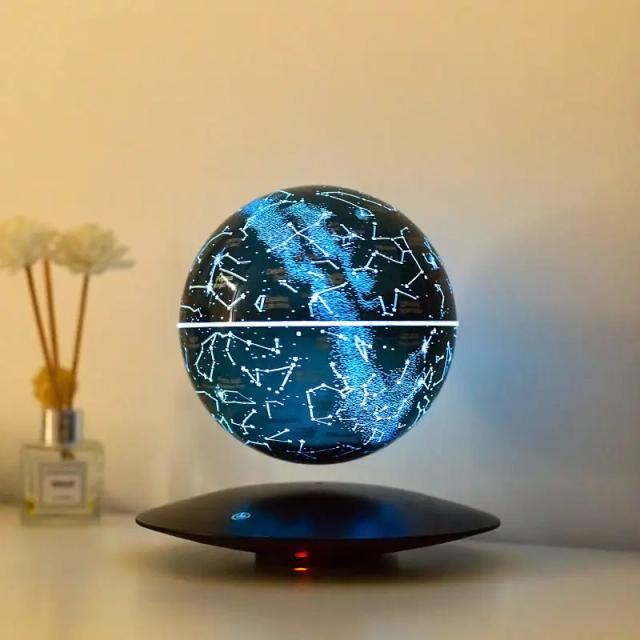 Globo Levitante Magnético LED Terra Flutuante Rotativo 360°