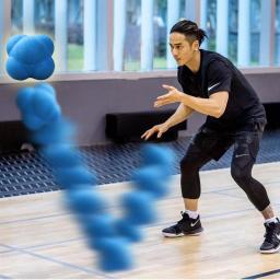 1 pçs coordenação reflex reação hexagonal bola agilidade hexagonal tênis de fitness reação bola treinamento esportes bolas de fitness - Image 3