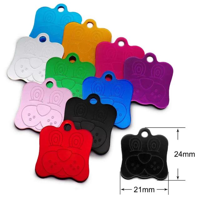 Placas de Identificação Personalizadas para Cães - Pingentes e Acessórios de Coleira em Atacado com 100 Peças