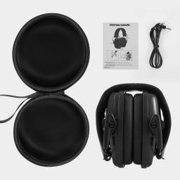 Earmuff anti-ruído tático para caça e tiro, fones de ouvido eletrônicos, redução de ruído, proteção auditiva, proteção auditiva - Image 6