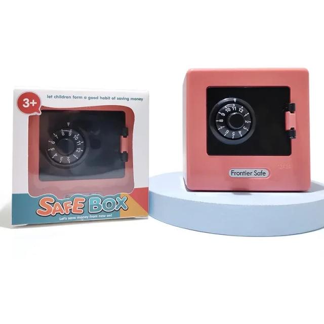 Mini Caixa de Dinheiro ATM Desenhos Animados Senha Rotativa Cofre Depósito Automático Moedas Dinheiro Caixa de Poupança Criativo Crianças Brinquedo Caixa de Presente