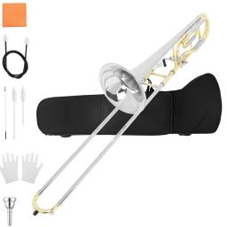 SLADE-Trombone Tenor com Bocal, Latão Bb Tone, B Plano Instrumento de Vento, Vara De Limpeza, Rod Acessórios - Image 1
