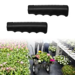 Alças de borracha antiderrapantes para substituição de carrinho de mão, tubos redondos, tampa preta do punho do PVC, peça industrial da ferramenta, 2pcs - Image 4
