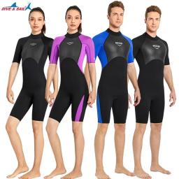 Ternos de mergulho em neoprene para homens e mulheres, calças curtas profissionais, roupas de surfe quentes, roupa de mergulho prática 2mm - Image 3