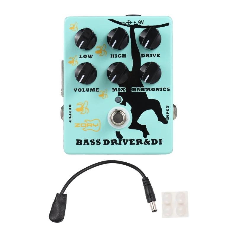 Baixo elétrico Pedal de efeito guitarra com saída XLR, Driver e DI Box, Amplificador True Bypass, DC 9V entrada e saída Interface - Image 1