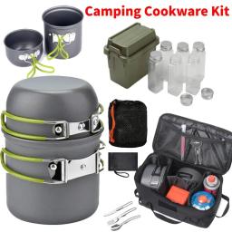 Kit Prático de Panelas de Acampamento Dobrável, Multifuncional, Kits de Panelas para Piquenique, Alumina Dura, Economize Espaço para Caminhadas Piquenique Viagem - Image 1