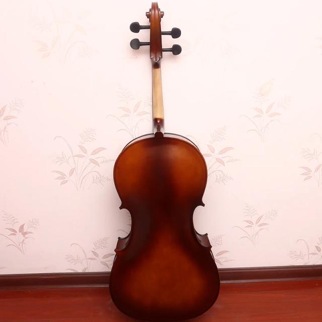 Violoncelo Matte Basswood com Caixa Dura - Ideal para Estudantes Iniciantes 4/4, 1/2, 1/4 e 1/8
