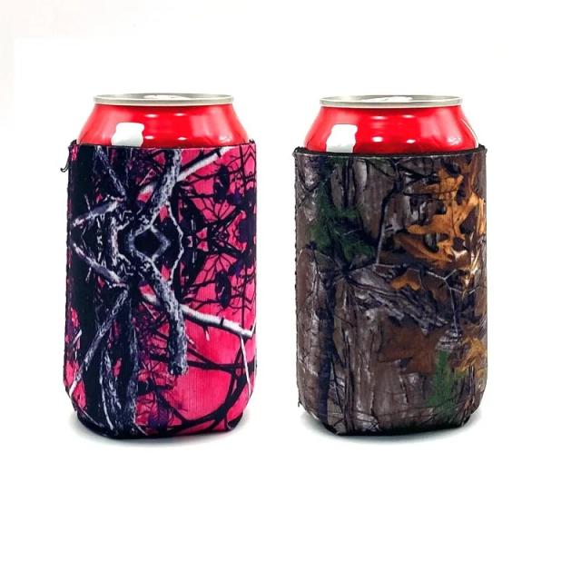 Padrão de Cooler Isolante de Neoprene para Cerveja e Bebidas - Conjunto com 2 Peças de 12oz para Casamentos e Festas