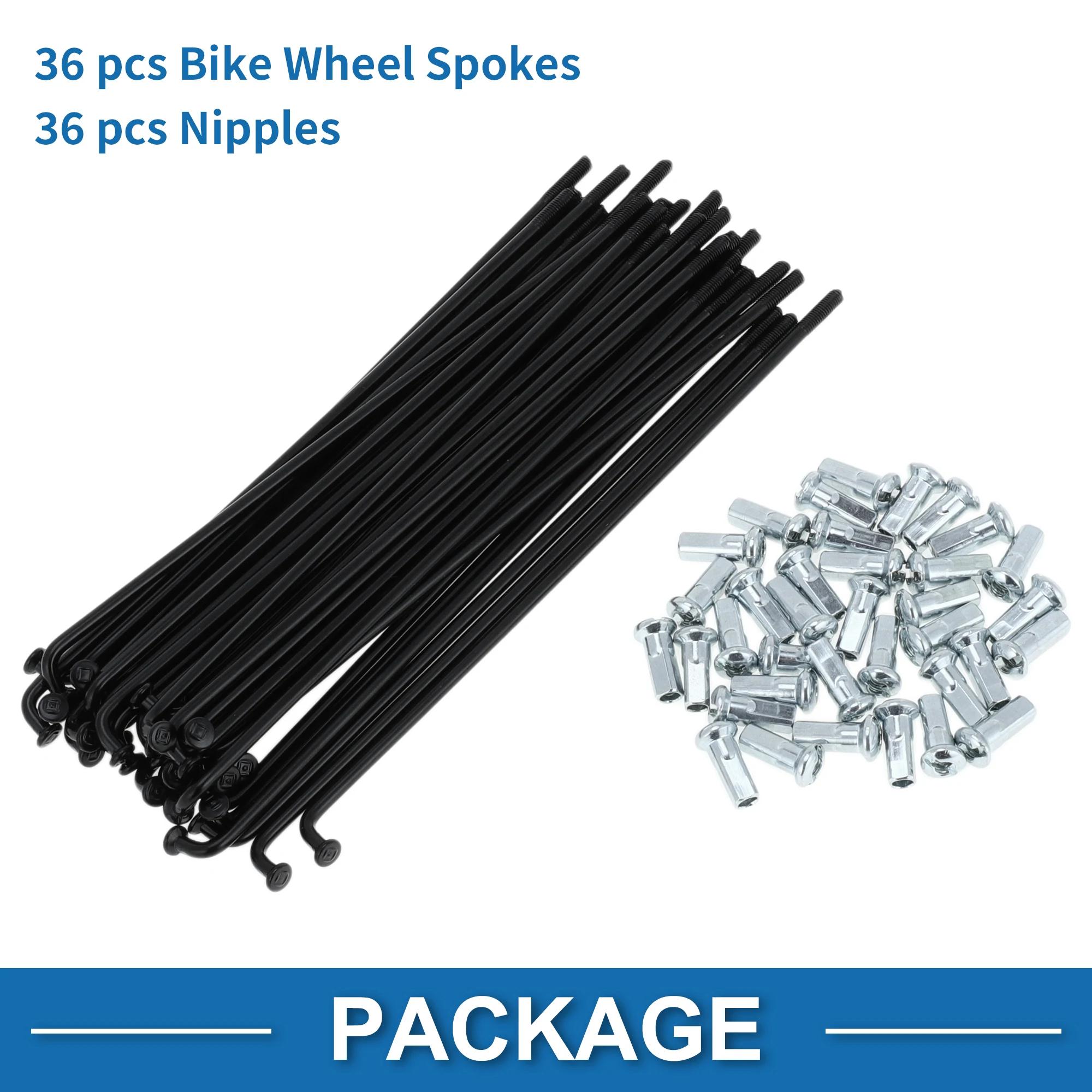 X autohaux raios de bicicleta 12g 125/134/136/155/160/170/175/183/185mm comprimento raios de roda de bicicleta peças de reposição aço carbono preto - Image 1