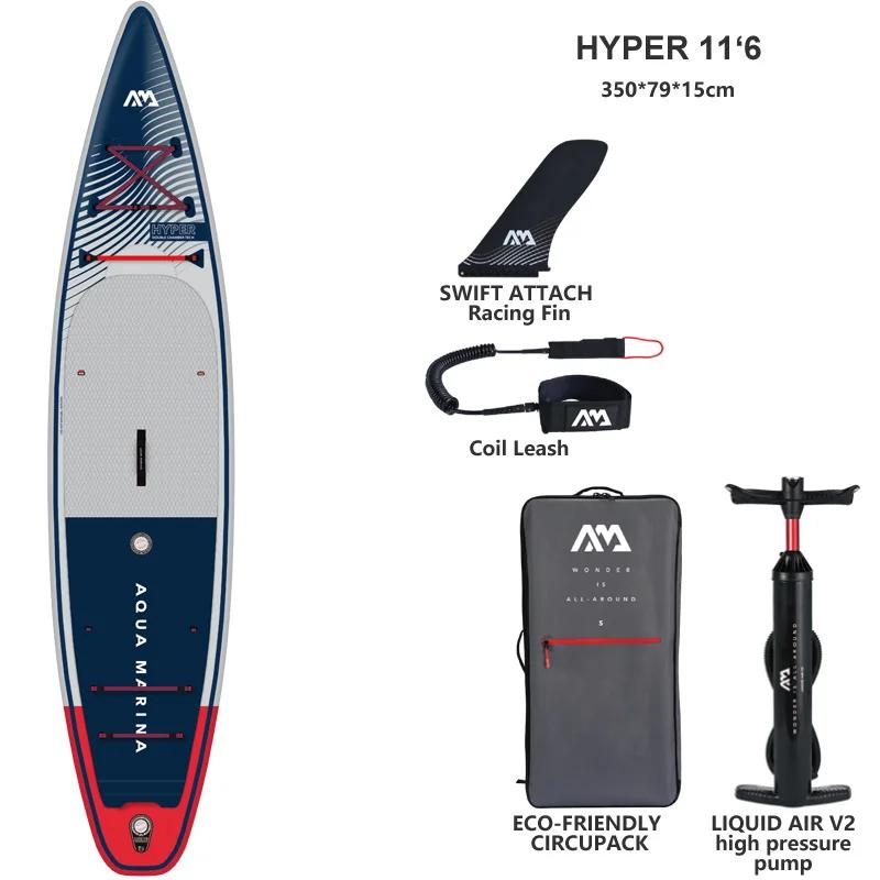 Novo design HYPER stand up paddle board inflável air board double air chamber surf board tour paddle board água bote jangada - Image 1