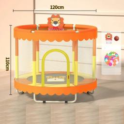 Diâmetro Trampolim para Crianças, Saltando Exercício, Saltando Cama, Entretenimento Esportivo, Indoor Baby, 120cm - Image 2