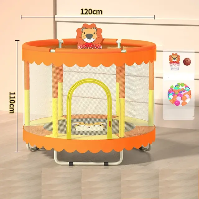 Trampolim Infantil de 120cm para Exercícios e Diversão em Ambientes Fechados