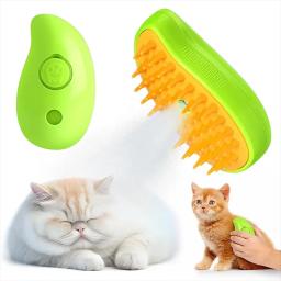 Escova de vapor para cães e gatos de estimação, 3 em 1, spray elétrico, suprimentos vaporosos, depilação, produtos de higiene, acessórios para gatos - Image 6