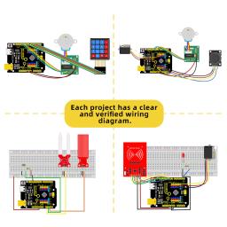 KEYES-RFID Programação Aprendizagem Starter Kit, DIY Kit Eletrônico, Tutorial Online, 40 Projetos para Arduino UNO, Novo - Image 4