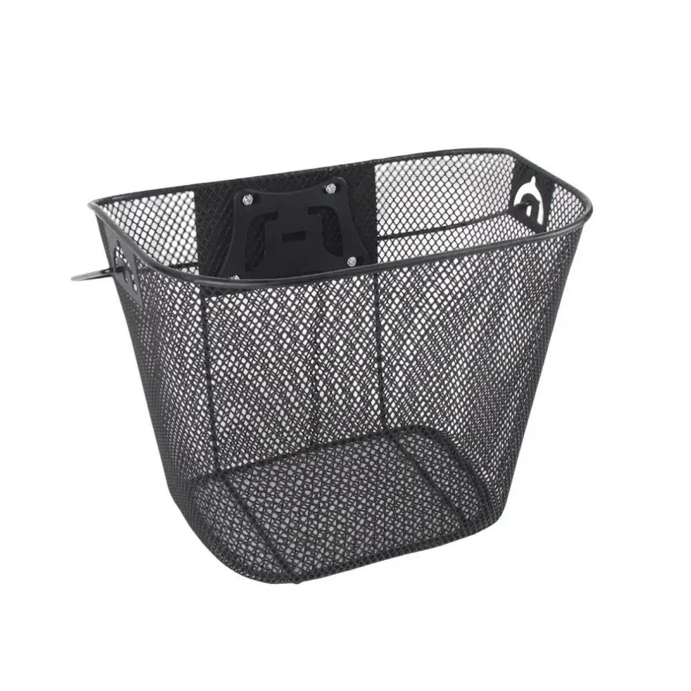 Grande capacidade Metal malha bicicleta cesta com suporte de liberação rápida, MTB cesta frontal, fácil de instalar, 1 conjunto - Image 1