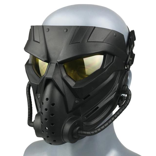 Máscara Completa de Proteção Facial para Airsoft e Paintball - Ideal para Táticas, Cosplay, Halloween e Festivais com Estilo Esquelético