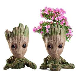 Anime Figura Vasos de Flores e Plantadores, Estatueta Groot Homem Árvore, Decoração de Casa, Vasos de Jardim, Office Pen Holder, Brinquedos para Crianças Presentes - Image 1