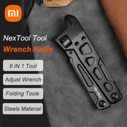 Xiaomi-NexTool 9 em 1 Multi-Function Wrench Knife, ferramenta dobrável, alicate multiuso, serra de madeira, chave de fenda, cortador de cozinha - Image 1