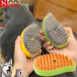 Escova a vapor para cão e gato, pulverizador elétrico para massagem, pet grooming ferramenta, 3 em 1 pente de massagem - Image 1