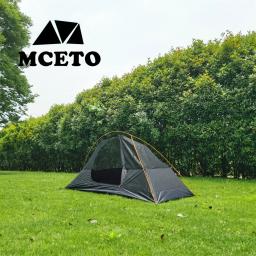 Tenda de mochila ultraleve com 2 portas, Barraca de acampamento Ripstop, Tenda de caminhada leve, Cor verde do exército - Image 1