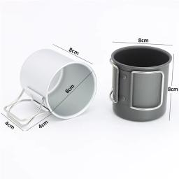 Copo De Liga De Alumínio De Caneca De Acampamento, Louça Turística, Utensílios De Piquenique, Equipamento De Cozinha Ao Ar Livre, Conjunto De Cozinhar De Viagem, Panelas De Caminhada - Image 5