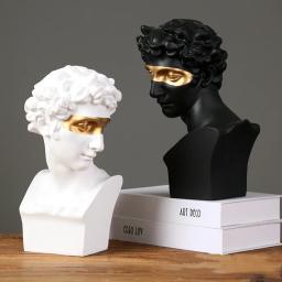 Estátuas decorativas para decoração, esculturas modernas, estatuetas de resinas, ornamento interior da sala, mesa de mesa, preto, 15cm - Image 2