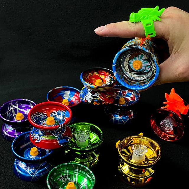 Diabolo Outdoor para Crianças - Brinquedo de Malabarismo Inovador em Liga, Yo-Yo Profissional e Presentes Mágicos em Estilo Cartoon