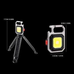 Lanterna LED Mini Super Bright USB Recarregável, Suporte dobrável, COB impermeável, Acampamento ao ar livre, Lanterna de pesca, Lanterna de pesca - Image 5