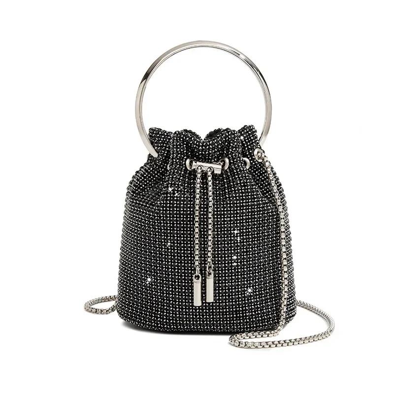 2024 novo balde saco feminino crossbody bolsa de ombro franjas design dobrável corrente bolsa item venda quente - Image 1