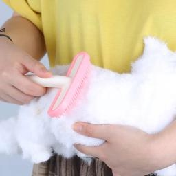 Silicone Fur Grooming Trimmer Escova, Pequeno Pet Rabbit Comb, cobaia, Chinchilla Limpeza, Grooming Tool, Lapin Acessórios - Image 5