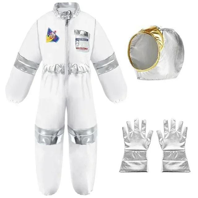 Traje de Astronauta Infantil com Luvas e Emblemas Distintivos - Qualidade Premium para Fãs de Filmes e TV, 2022