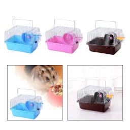 Gaiola de Hamster Portátil para Animais Pequenos Garrafa de Água Pet, Estojo, Suprimentos para Prato, Brinquedos Portadores, Pequenos Acessórios - Image 3