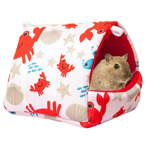 Cama Confortável e Engraçada para Hamsters e Pequenos Animais no Inverno