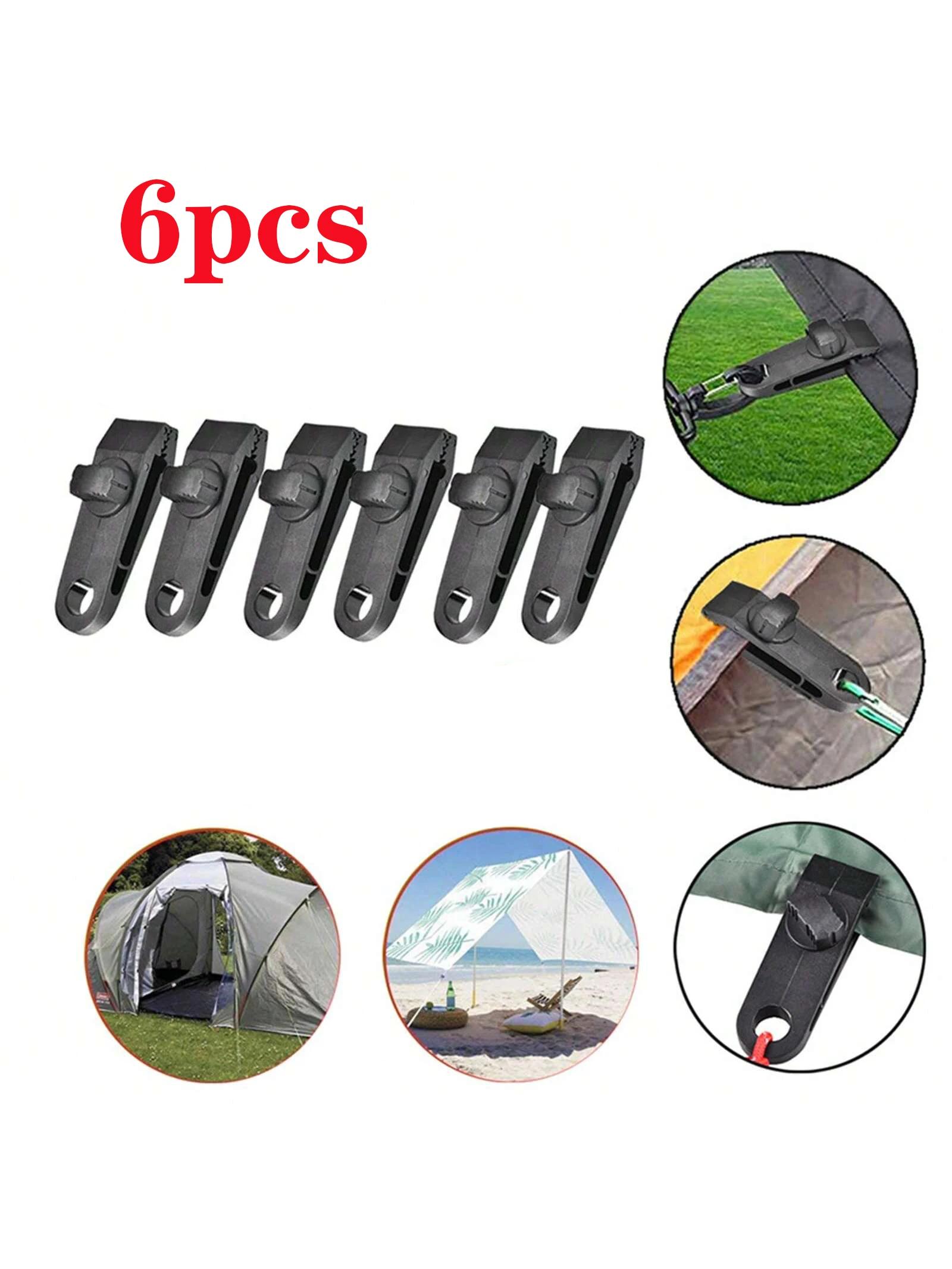 Clipe de barraca fixa à prova de vento para acampamento ao ar livre, clipe de nylon multifuncional, pano oleado, tubarão, gancho de barraca, dossel - Image 1